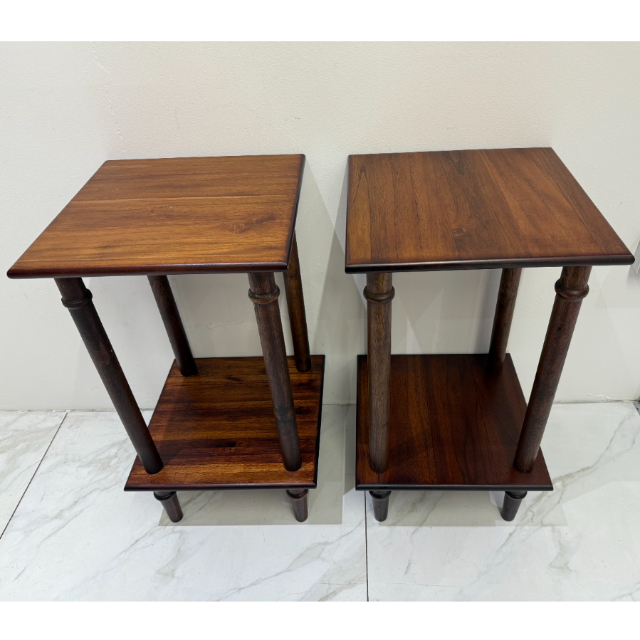 Vintage Two Tiered Bedside Table - 2 Available - VIN1185T
