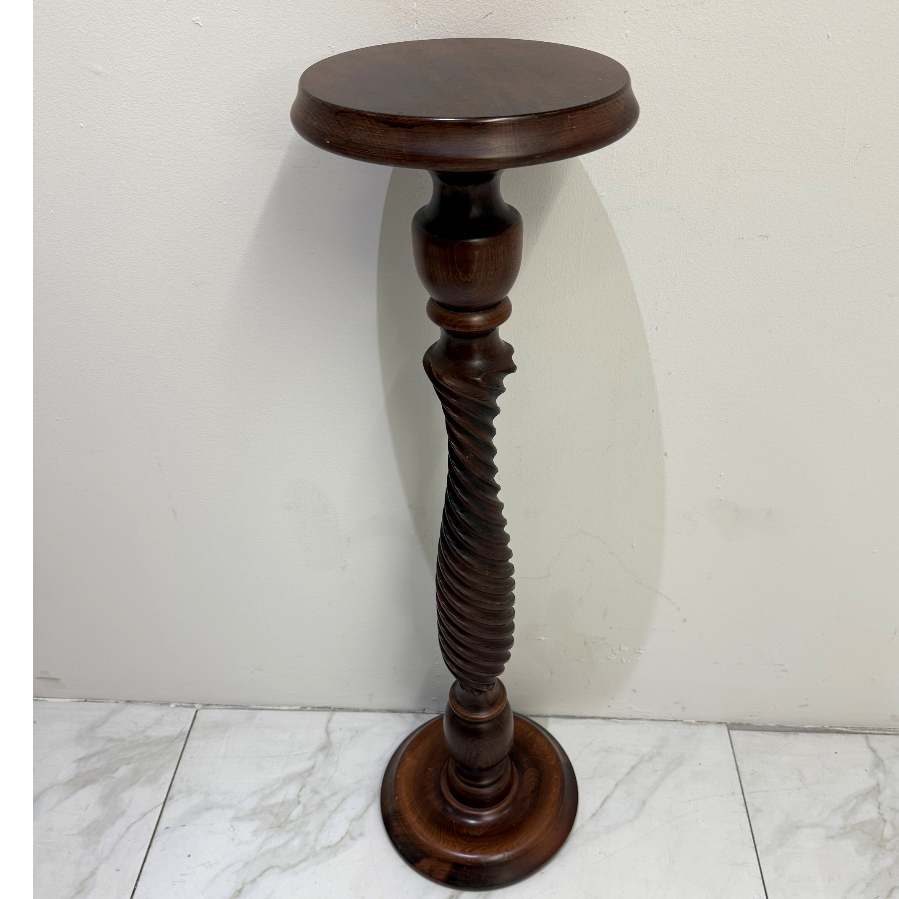 Round-Topped Plant Stand with Barley Twist Leg - VIN1183E