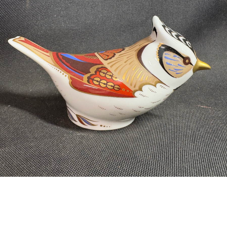 Royal Crown Derby 'Crested Tit' Paperweight - VIN1188A