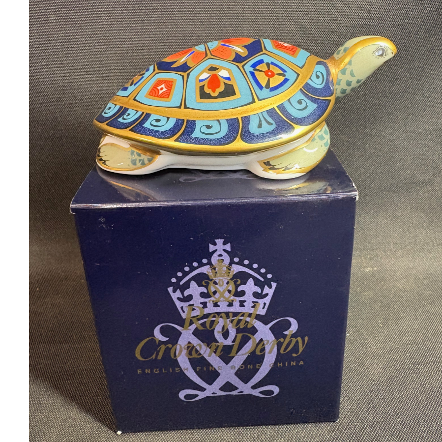 Boxed Royal Crown Derby 'Terrapin' Paperweight - VIN1188A