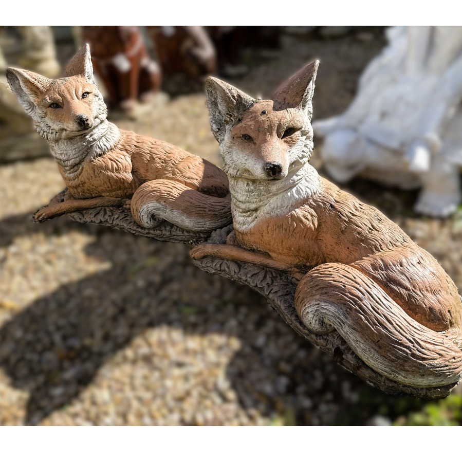 Vintage Garden Fox Statues - 2 Available - VIN1196T