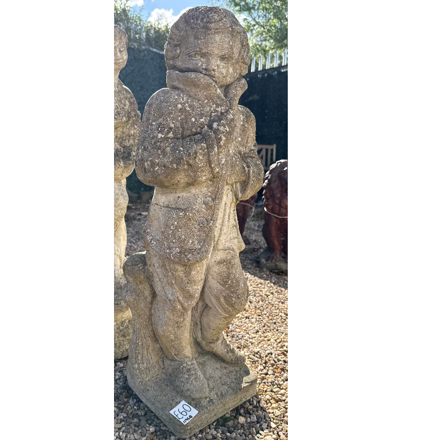 Reconstituted Stone ' Winter ' Statue - VIN1196Q