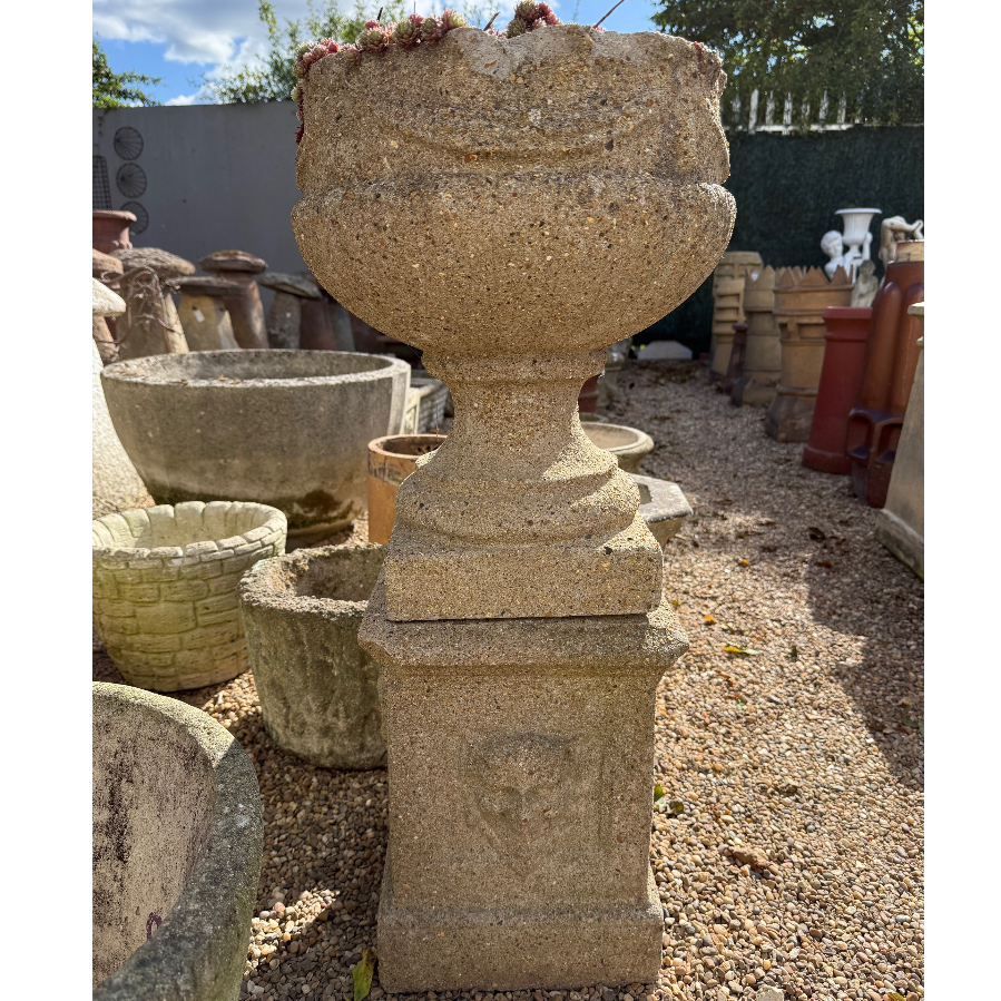 Good Sized Vintage Planter on Plinth - VIN1169F