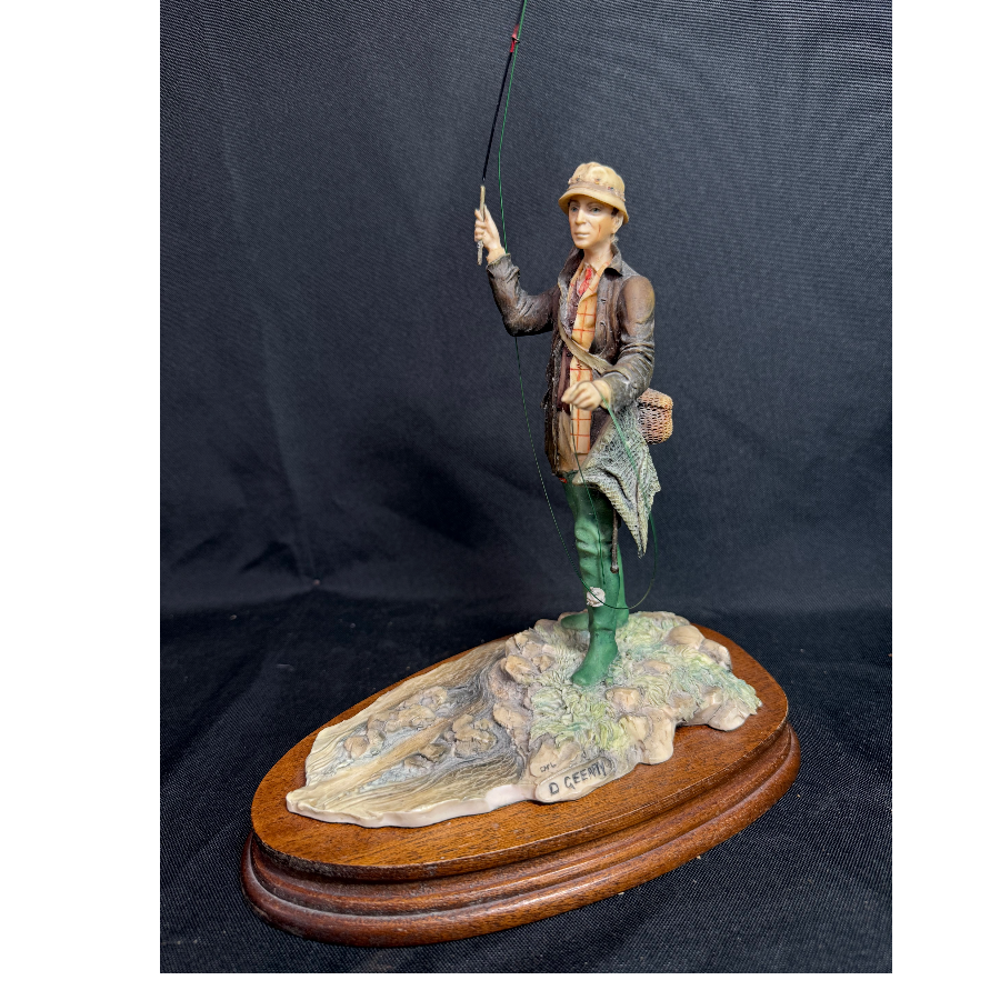 Border Fine Arts 'Fly Fisherman' Figurine Sculpted by David Geenty - Model No110 - VIN923D