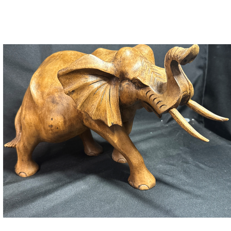 Wooden Carved Elephant - VIN1195F
