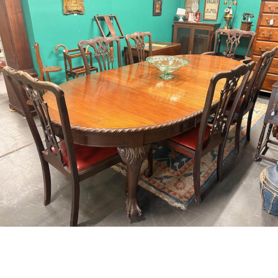 Antique Edwardian Dining Table & 6 Chairs - VIN1185K