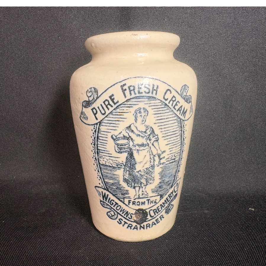Vintage Stranraer 'Pure Fresh Cream' Stoneware Pot