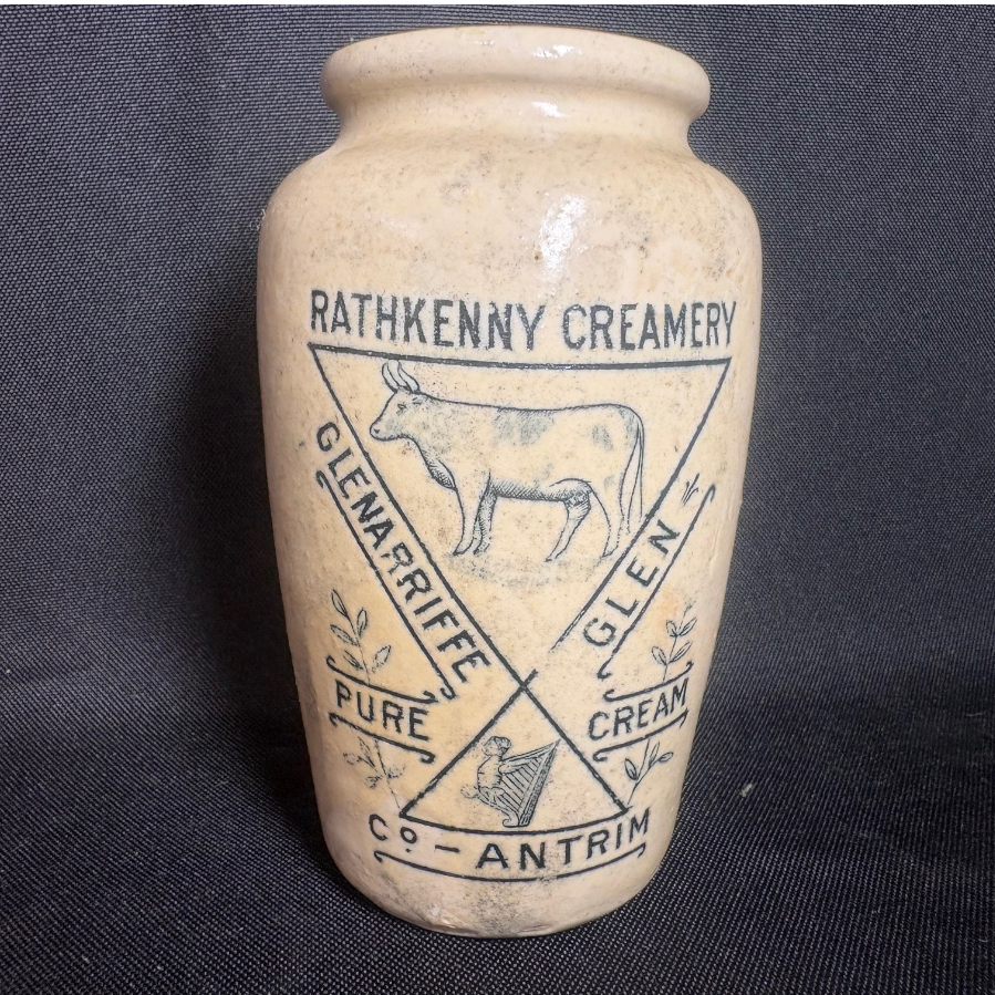 Vintage Rathkenny Creamery 'Pure Cream' Stoneware Pot