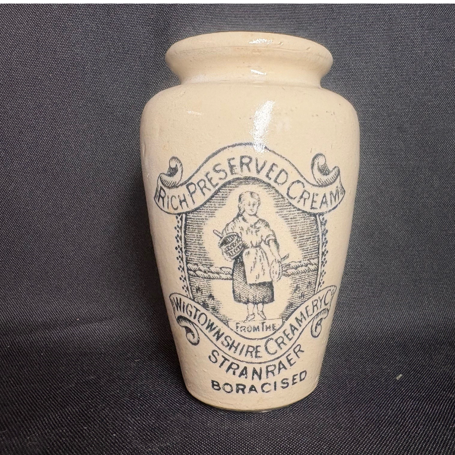 Vintage Stranraer 'Rich Preserved Cream' Stoneware Pot