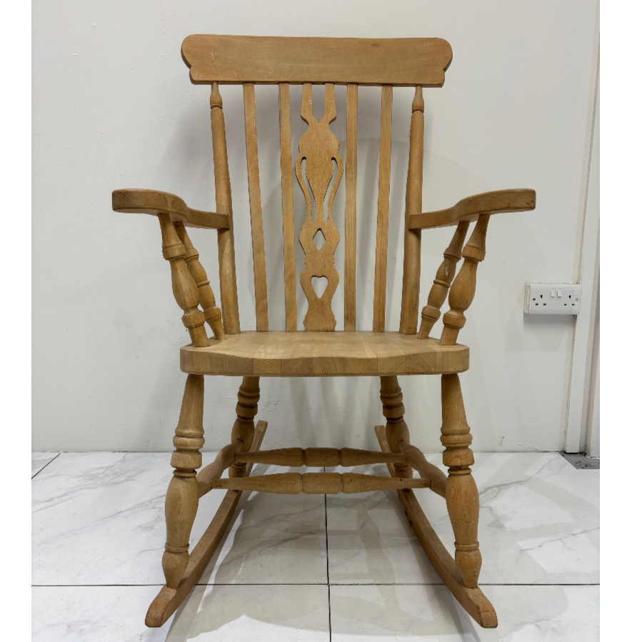 Lightwood Farmhouse Slatback Rocking Chair - VIN1184D