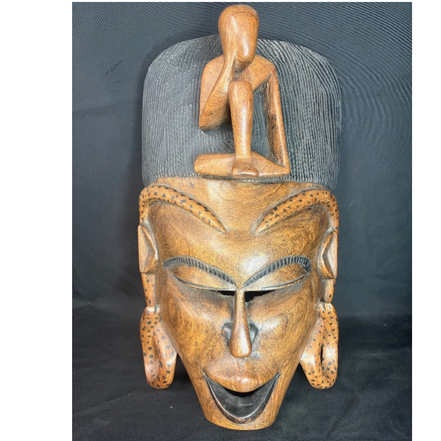 Vintage Wood 'Thinker Mask' - VIN1206W