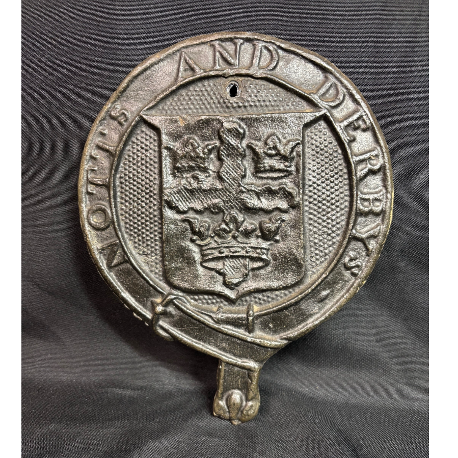 Vintage Nots and Derby Fire Insurance Plaque - VIN1213M Vintage Nots and Derby Fire Insurance Plaque - VIN1213M