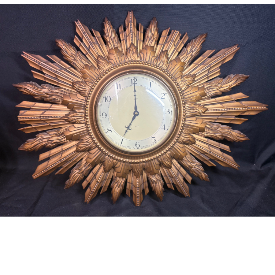 Mid Century Star Burst Clock By Smiths Sectric - VIN1213G Mid Century Star Burst Clock By Smiths Sectric - VIN1213G