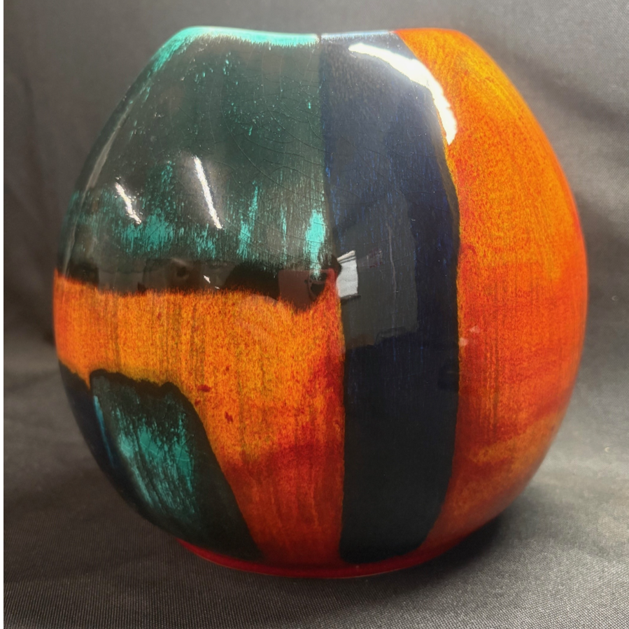 Poole Pottery ‘Gemstone’ Purse Vase - VIN1212D Poole Pottery ‘Gemstone’ Purse Vase - VIN1212D