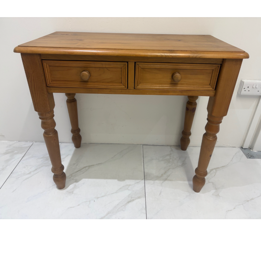 Pine Double Drawer Console Table - VIN1216L Pine Double Drawer Console Table - VIN1216L