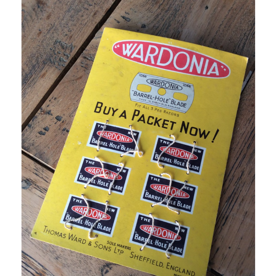 Vintage Wardonia Blades Retail Display Card VIN329H