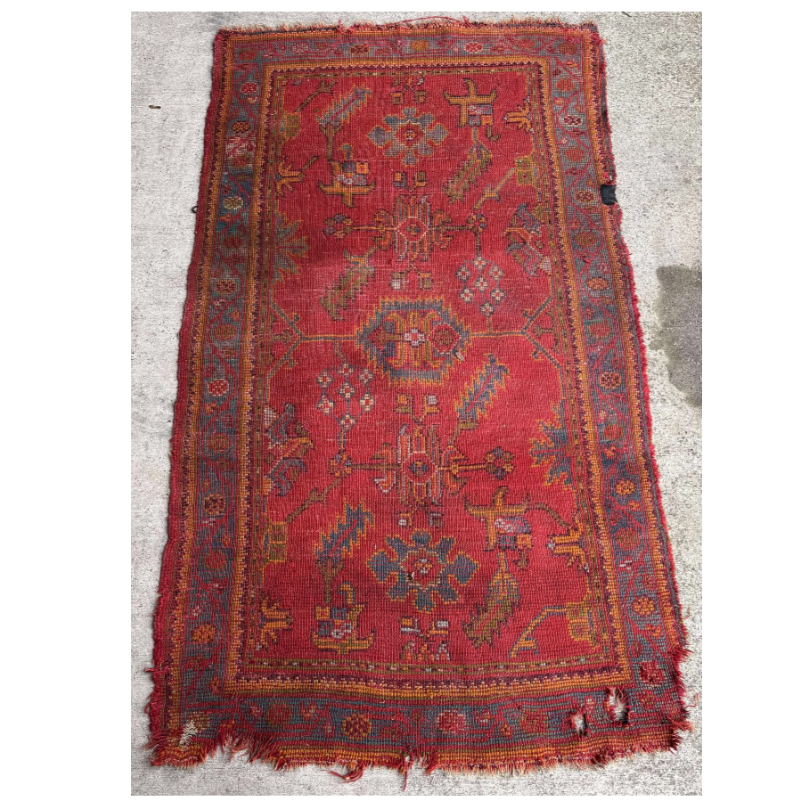 Vintage Turkish Handmade Wool Rug - VIN1123Y Vintage Turkish Handmade Wool Rug - VIN1123Y