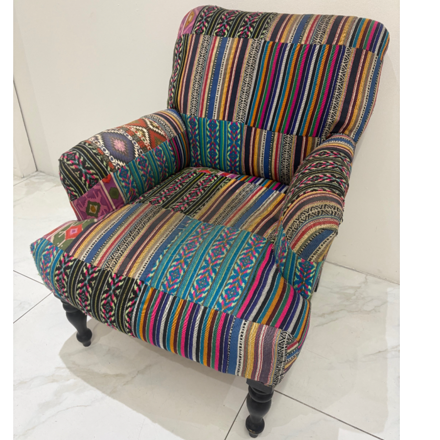 Vintage Colourful Patchwork Armchair – VIN1222X