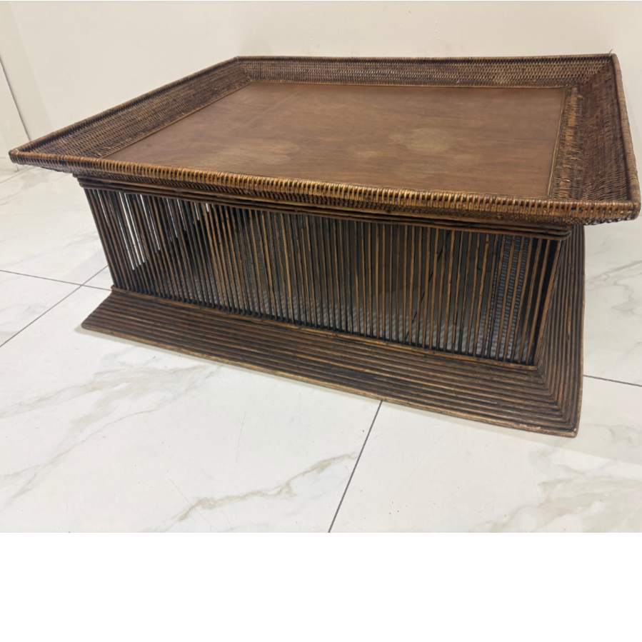 Vintage Large Bird Cage Rattan Coffee Table – VIN1222T
