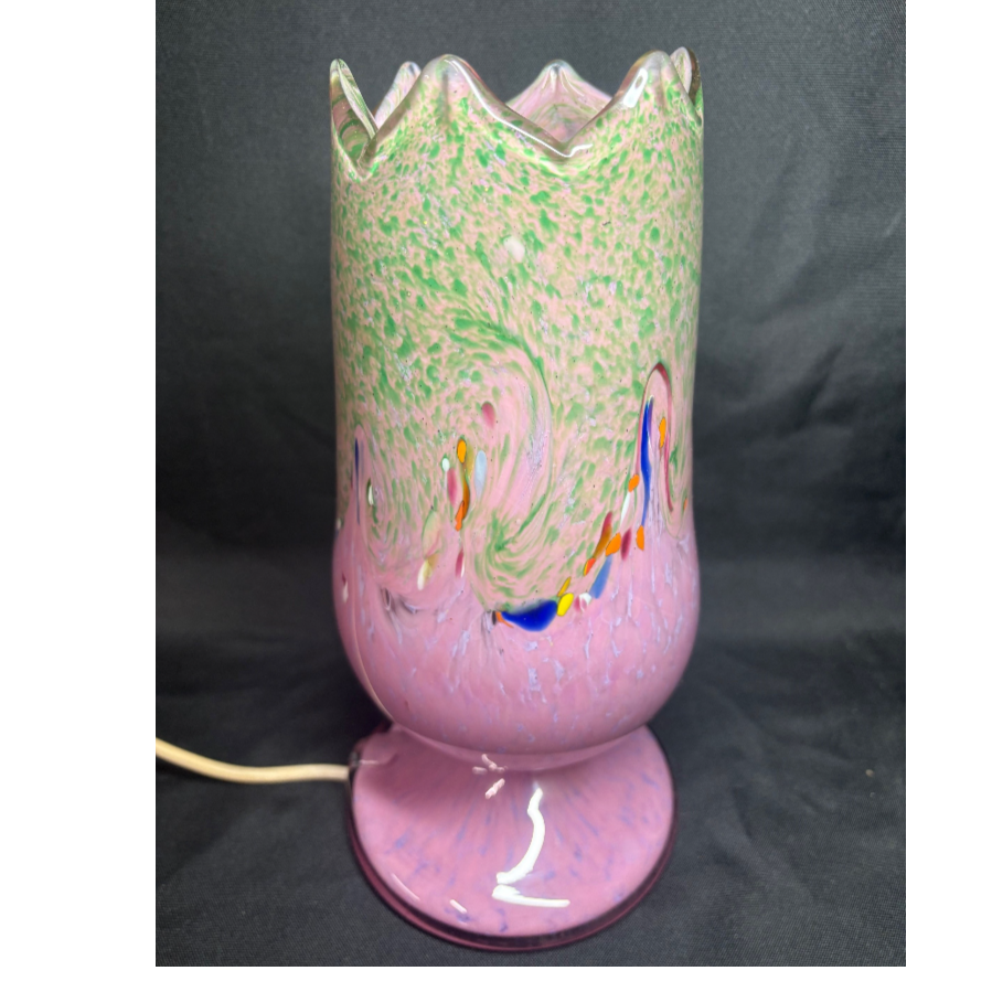 Mid Century ﻿Scottish Vasart Tulip Shaped Table Lamp - VIN1219O