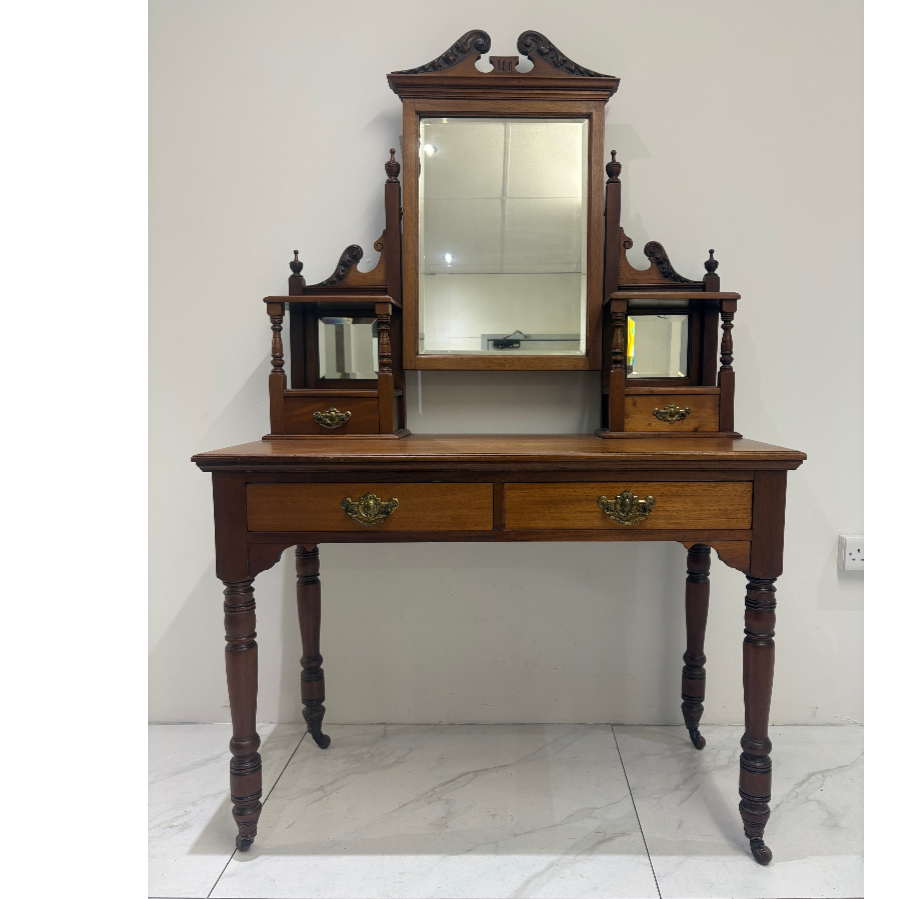 Antique Mahogany Mirrored Dressing table - VIN1224E