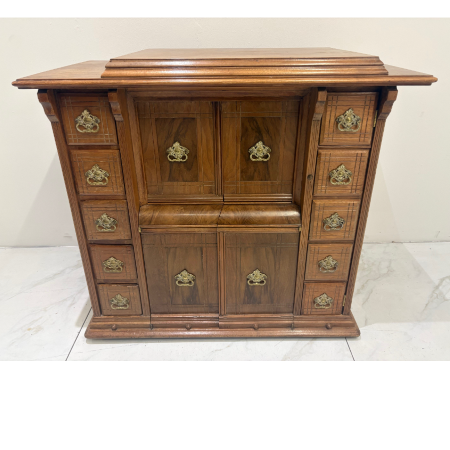 Antique Walnut Singer Sewing Machine Cabinet - VIN1224B