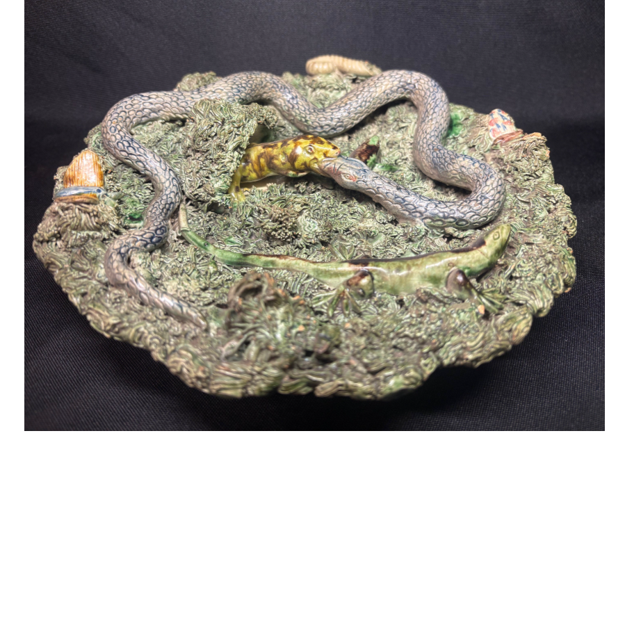 Antique 'José A. Cunha' Palissy Portuguese Majolica Plate - VIN1214K