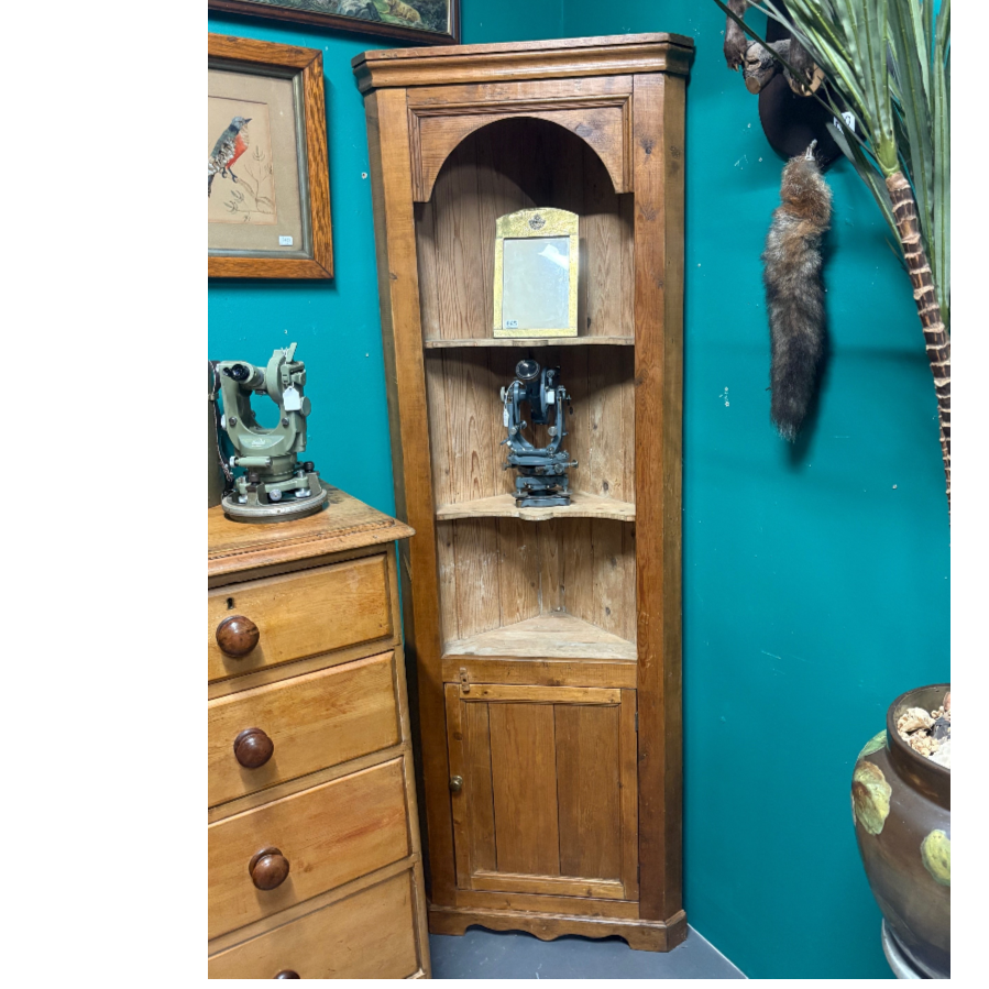 Antique Pine Corner Cabinet - VIN1214Z