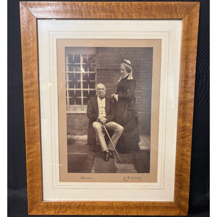 Framed Signed Photograph of Liberal Prime Minister William Gladstone And Wife Catherine Gladstone - VIN1223M