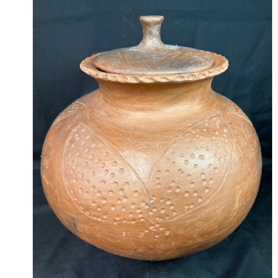 Large Terracotta/Clay Water Vessel With Lid - VIN1226X
