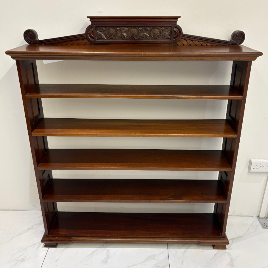 Antique Late Victorian Open Style Mahogany Bookcase - VIN1230R