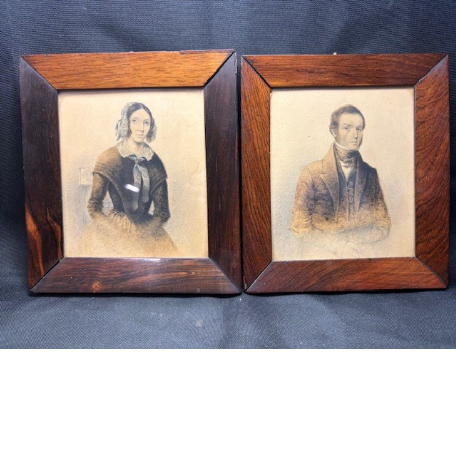 A Pair Of 19th Century Portraits In Original Frames - VIN1214A