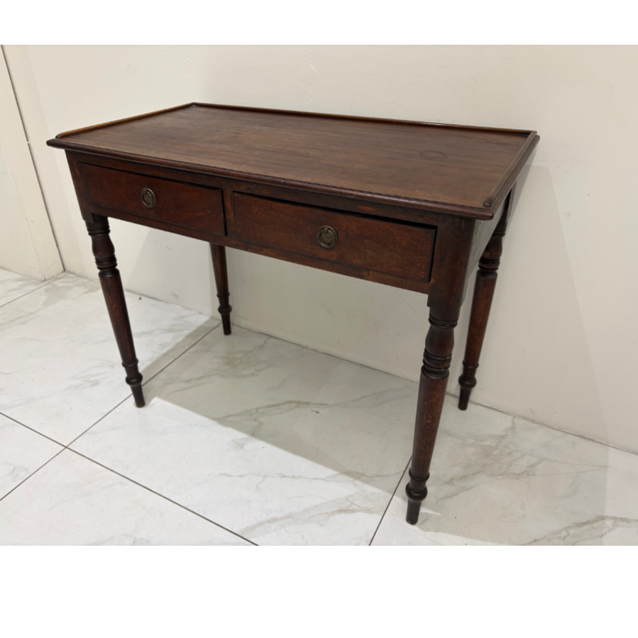 Original Antique 19th Century Two Drawer Console Writing Table - VIN1233K