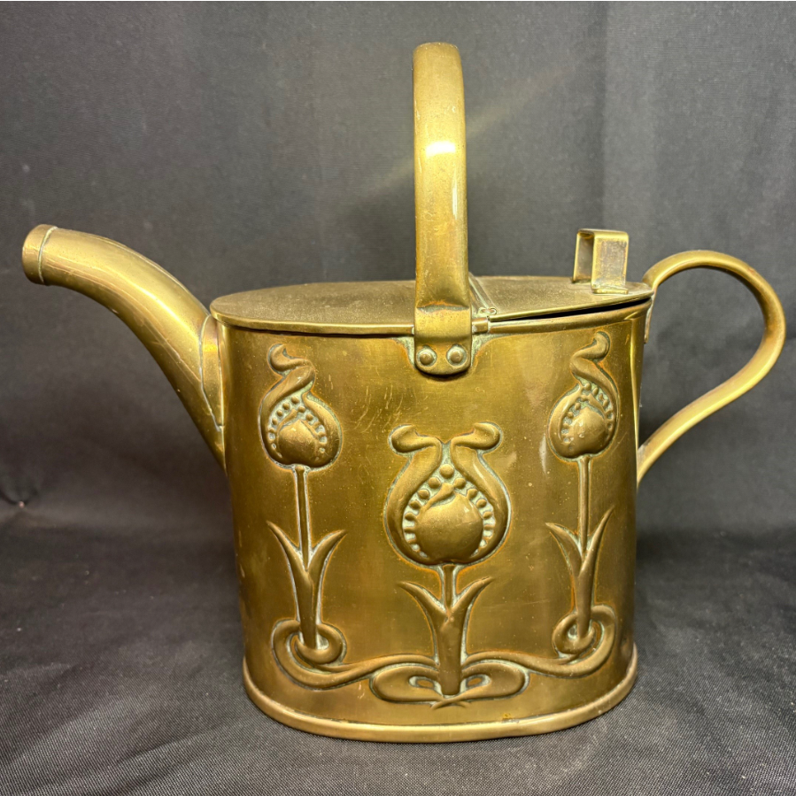 Early 1900’s Art Nouveau brass watering can stamped J S & S (Joseph Sankey & Sons) - VIN1228O