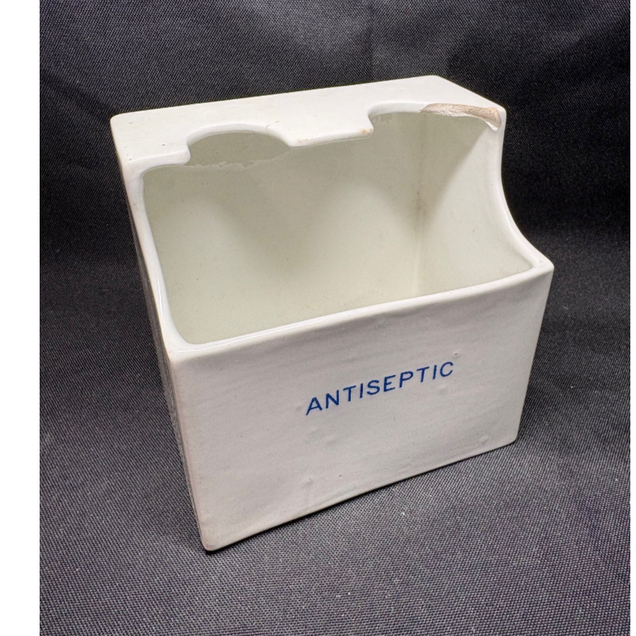 Vintage OGEE Ceramic “ANTISEPTIC” Medical / Apothecary Container - VIN1239H Vintage OGEE Ceramic “ANTISEPTIC” Medical / Apothecary Container - VIN1239H