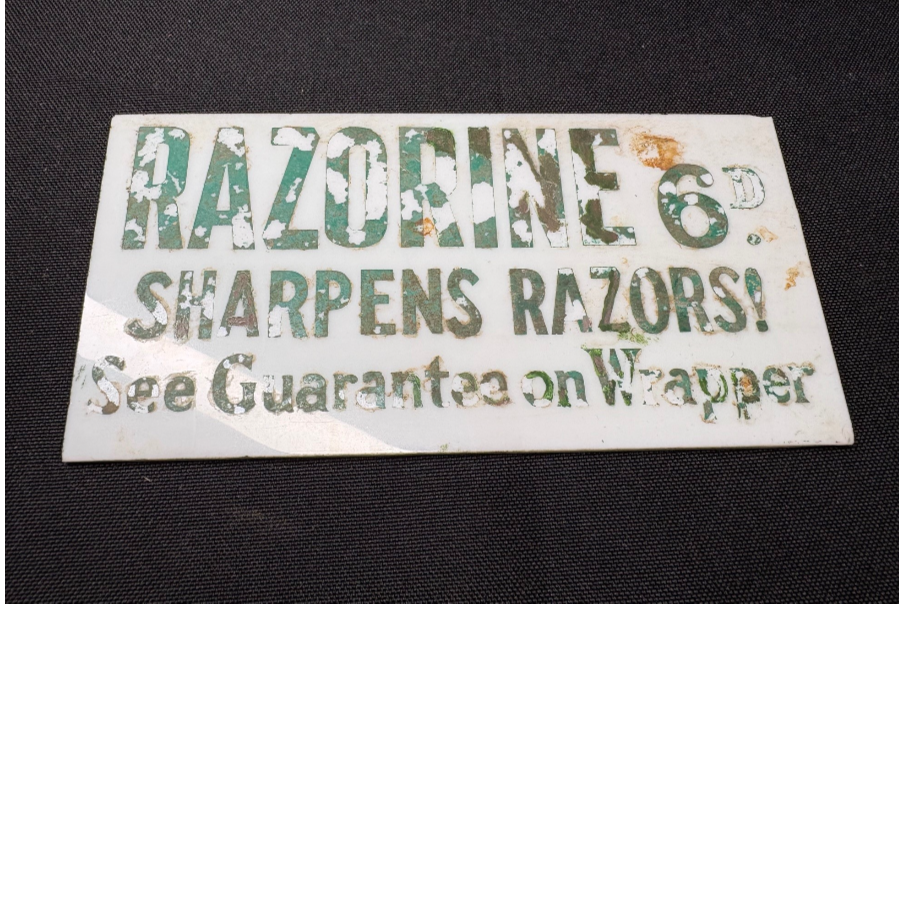 Rare Vintage Razorine Sign - VIN393D Rare Vintage Razorine Sign - VIN393D
