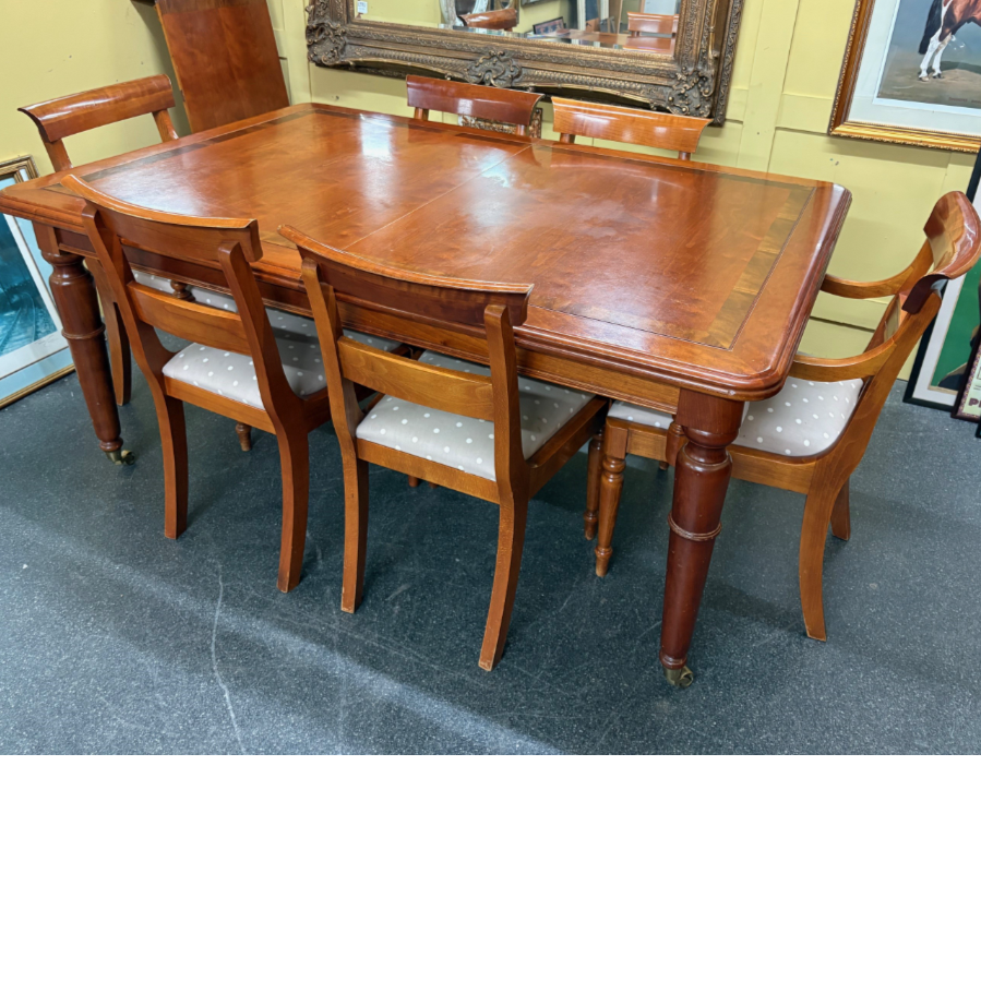 Reproduction Charles Barr Extendable Dining Table & 8 Chairs - VIN1239X