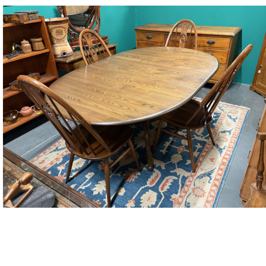 Ercol Extendable Table & 4 Chairs - VIN1241L Ercol Extendable Table & 4 Chairs - VIN1241L