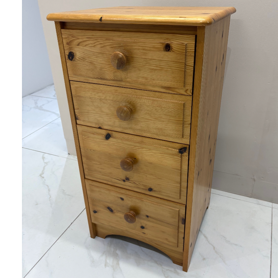 Vintage Pine Chest of 4 Drawers - VIN1241C Vintage Pine Chest of 4 Drawers - VIN1241C