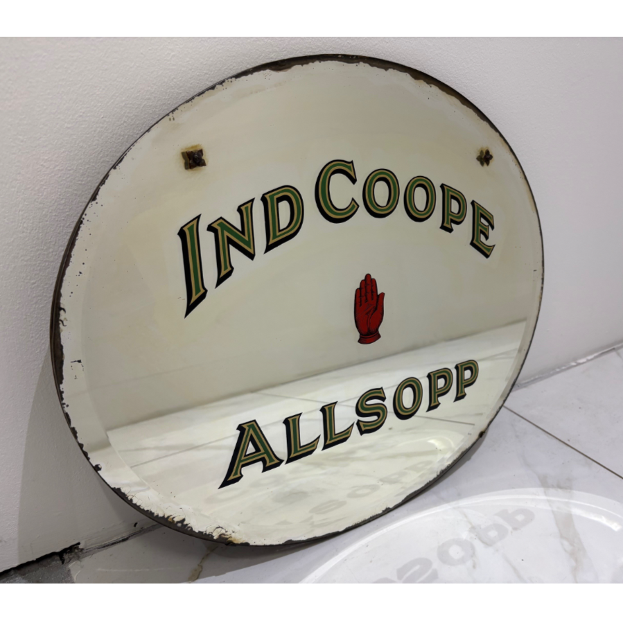 Original 1930/40’s Ind Coope/Allsopp brewery advertising mirror - VIN1213H