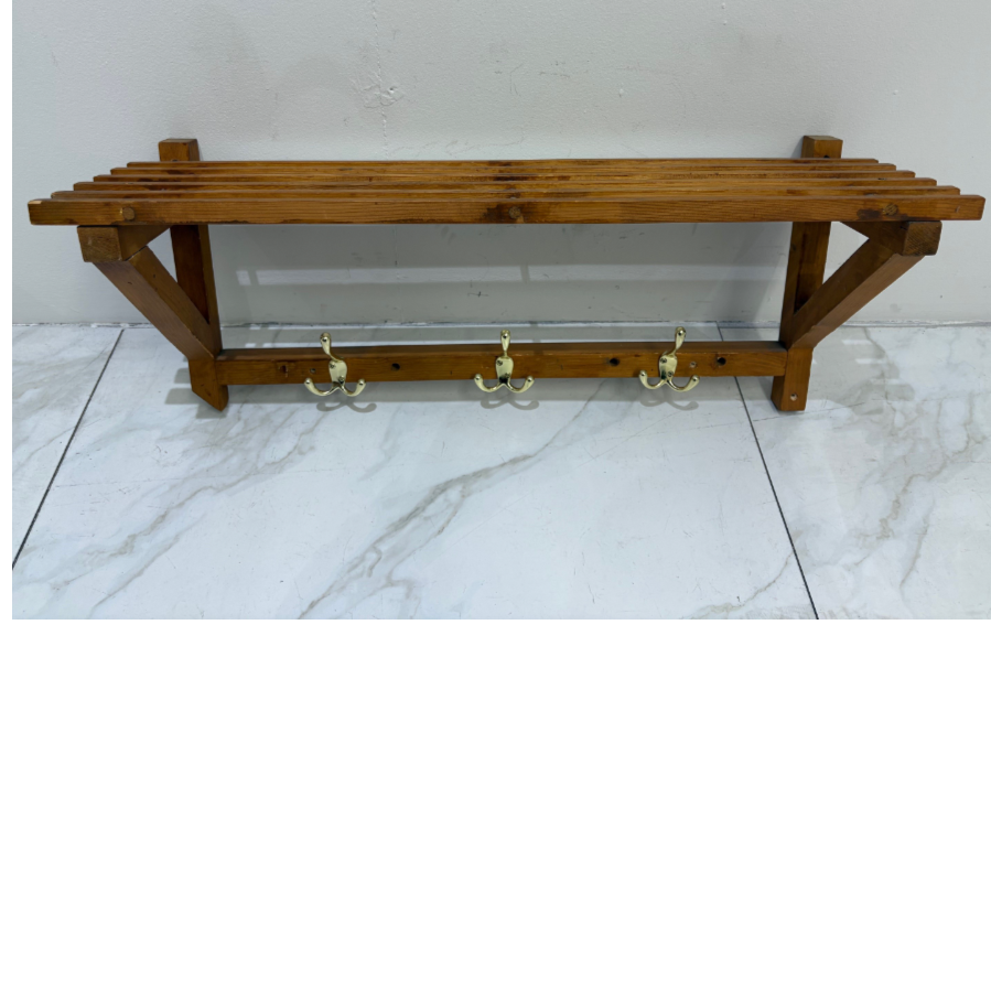 Pine Wall Mounted Coat And Luggage Rack - VIN1244T