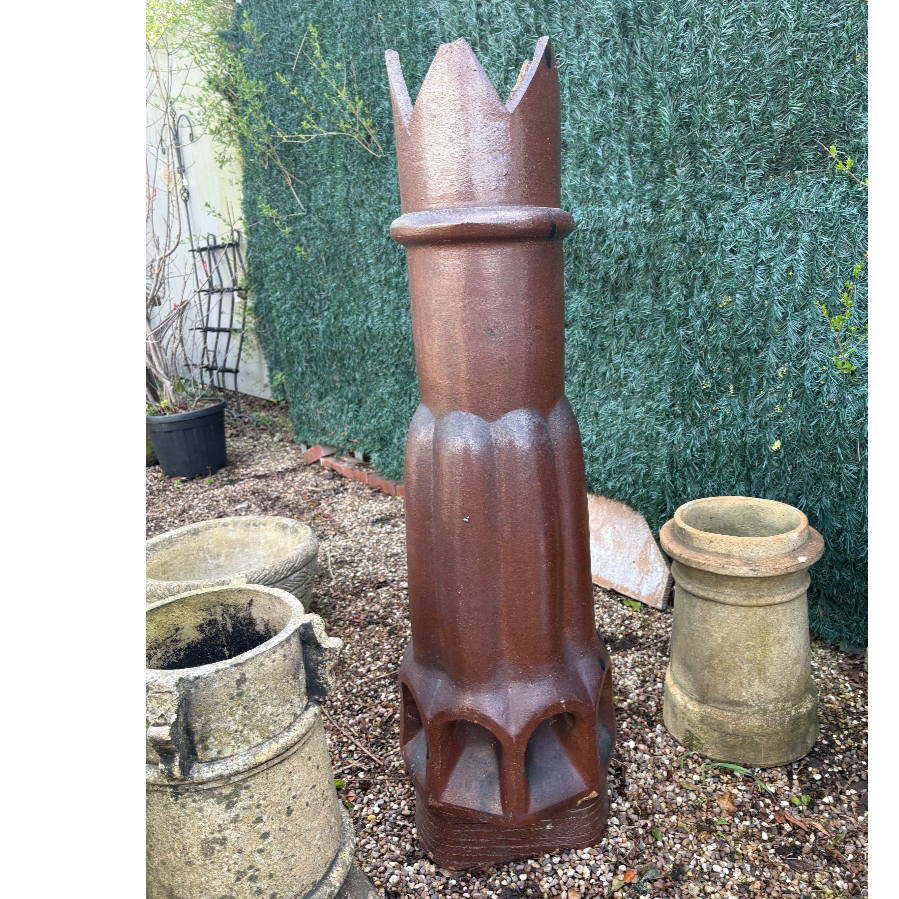 Dark Glazed Champion Chimney Pot - VIN1247O
