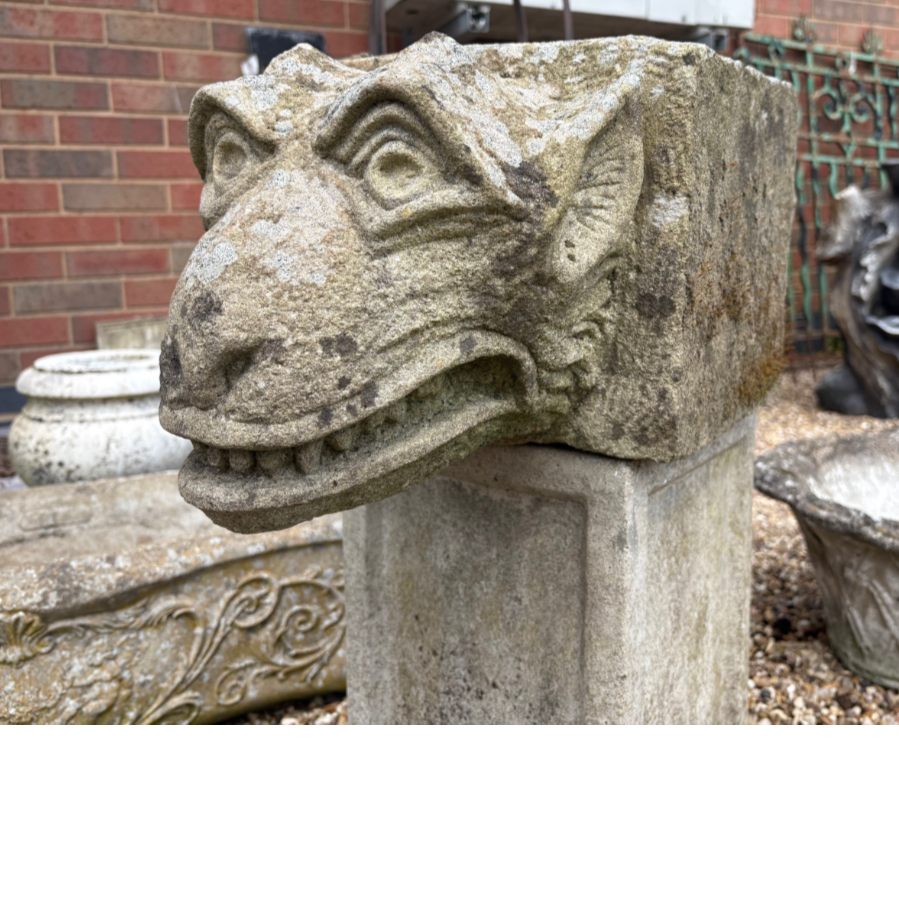 Original Architectural Stone Monkey Head - VIN1249M Original Architectural Stone Monkey Head - VIN1249M