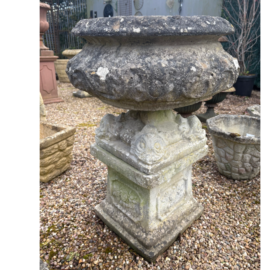 Large Decorative Weathered Urn - VIN1249C Large Decorative Weathered Urn - VIN1249C