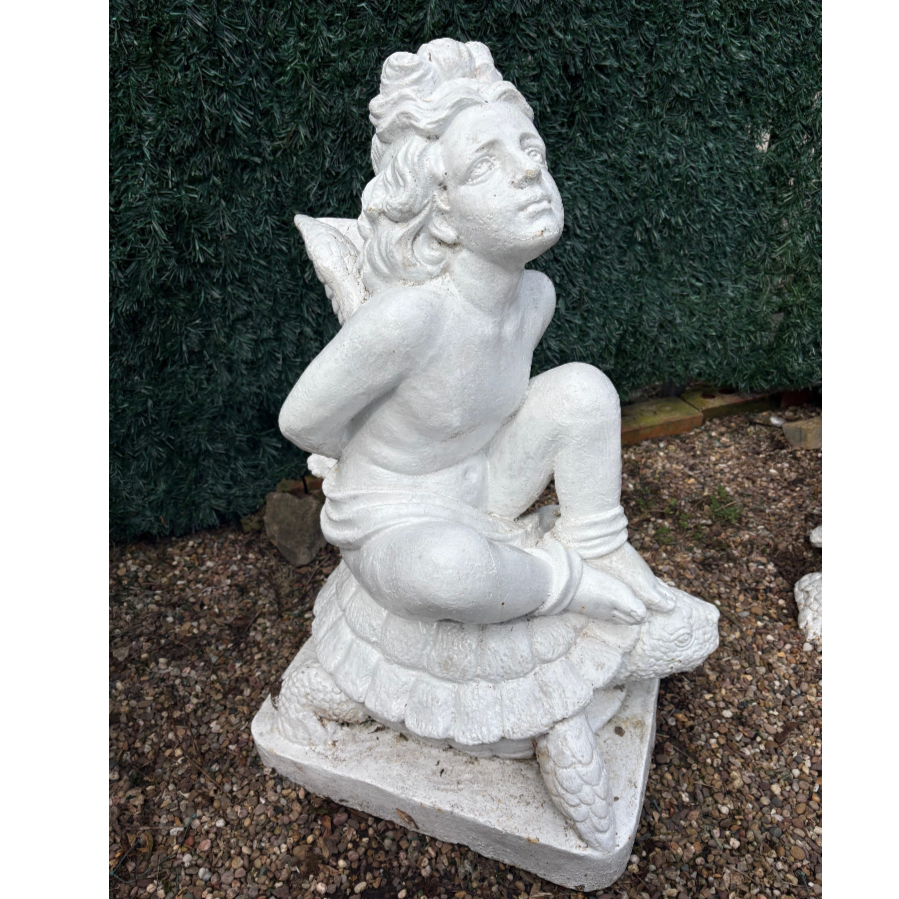 Cast Iron Boy On Turtle - VIN555F