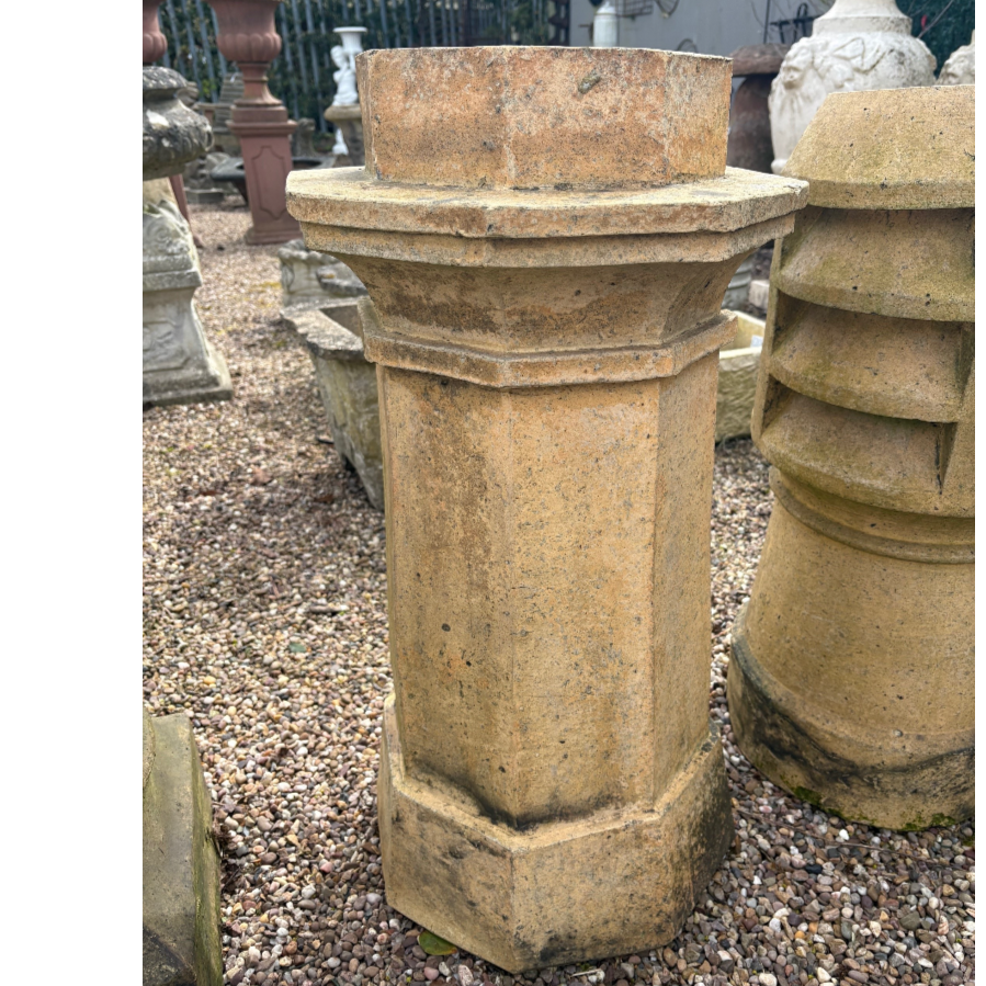 Victorian Buff Coloured Octagonal Chimney Pot - VIN1247P