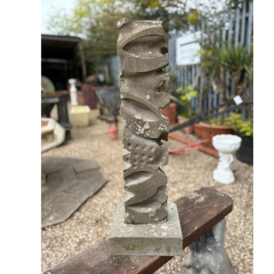 Rectangular Abstract Stone Garden Sculpture - VIN1249B Rectangular Abstract Stone Garden Sculpture - VIN1249B