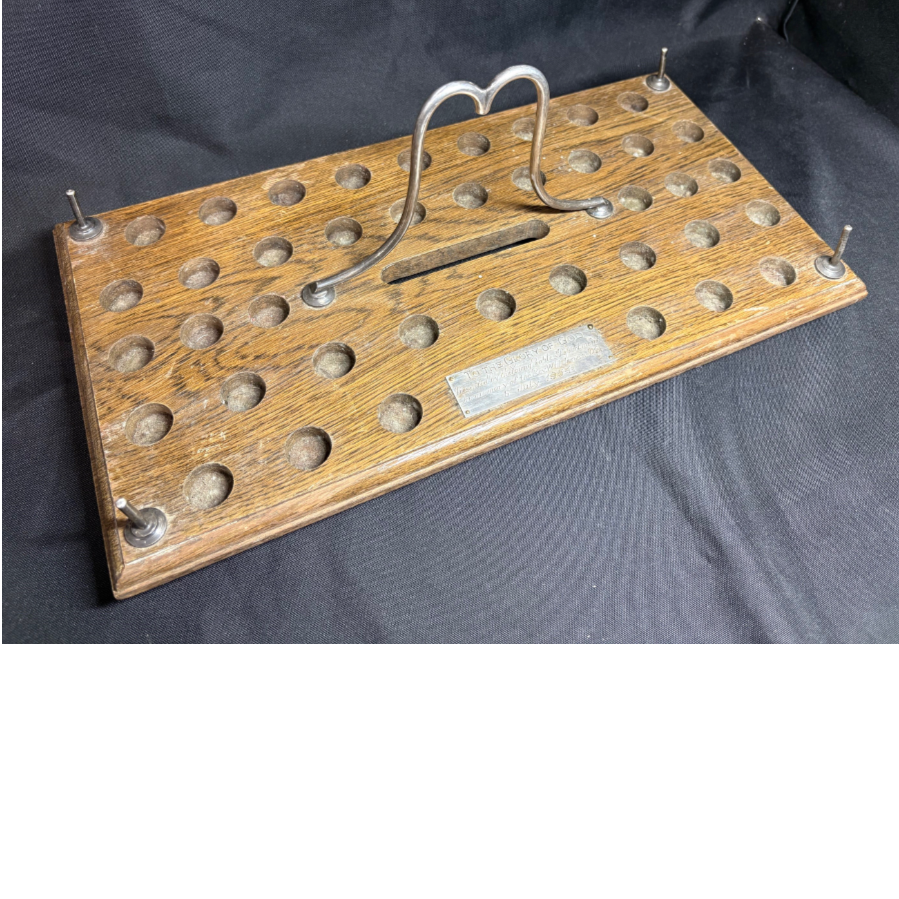 1950’s church communion tray, plaque reads “To The Glory of God” dated 6th July 1954 - VIN1247A