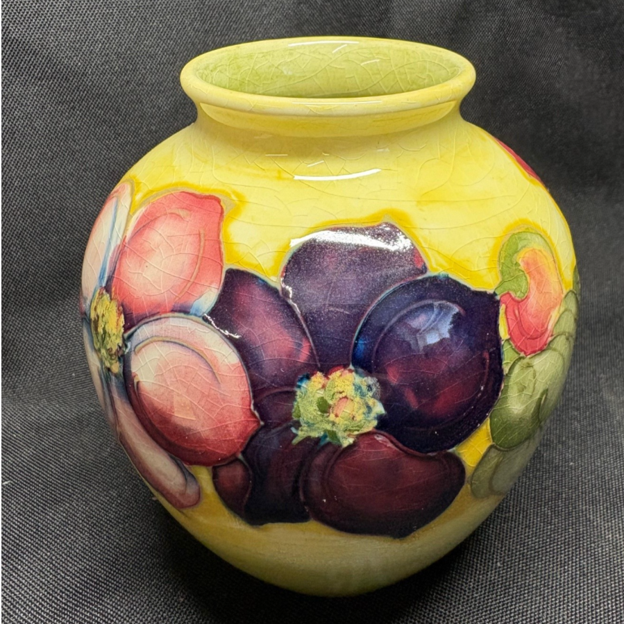 Moorcroft Yellow Clematis Vase - VIN1247H