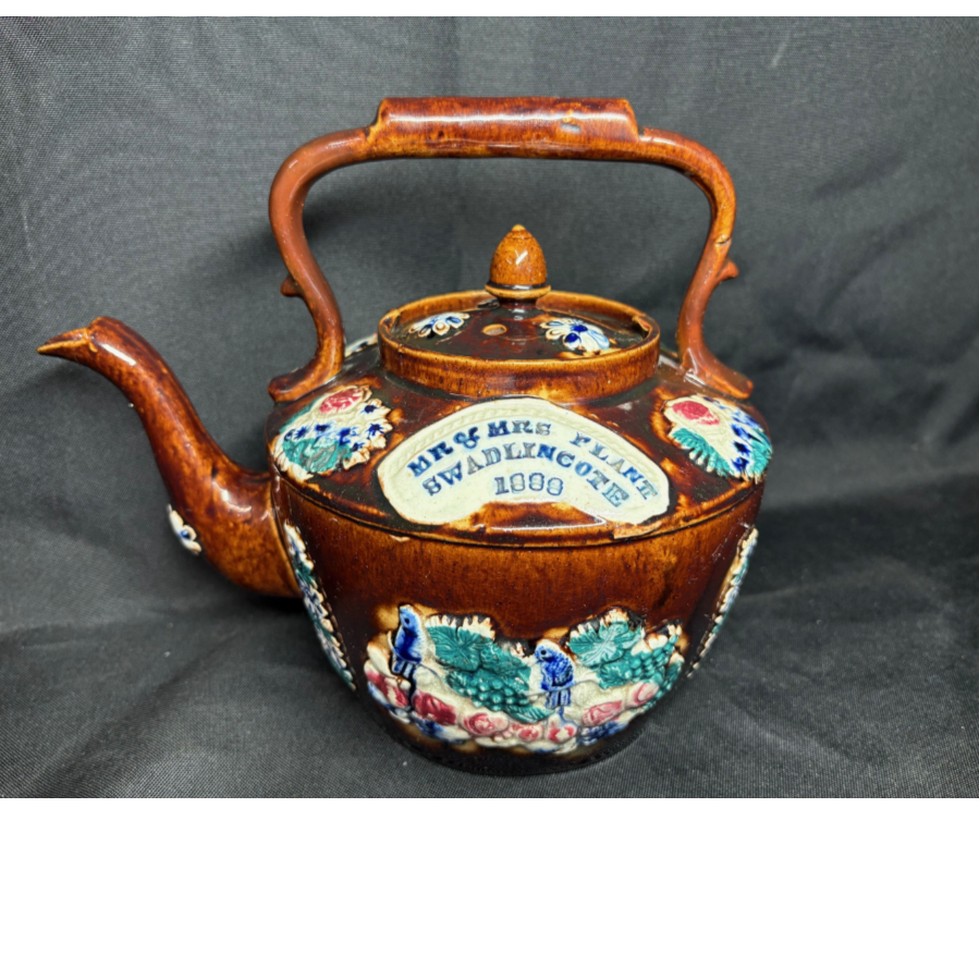 Victorian Measham Bargeware Tea-pot - VIN1243O